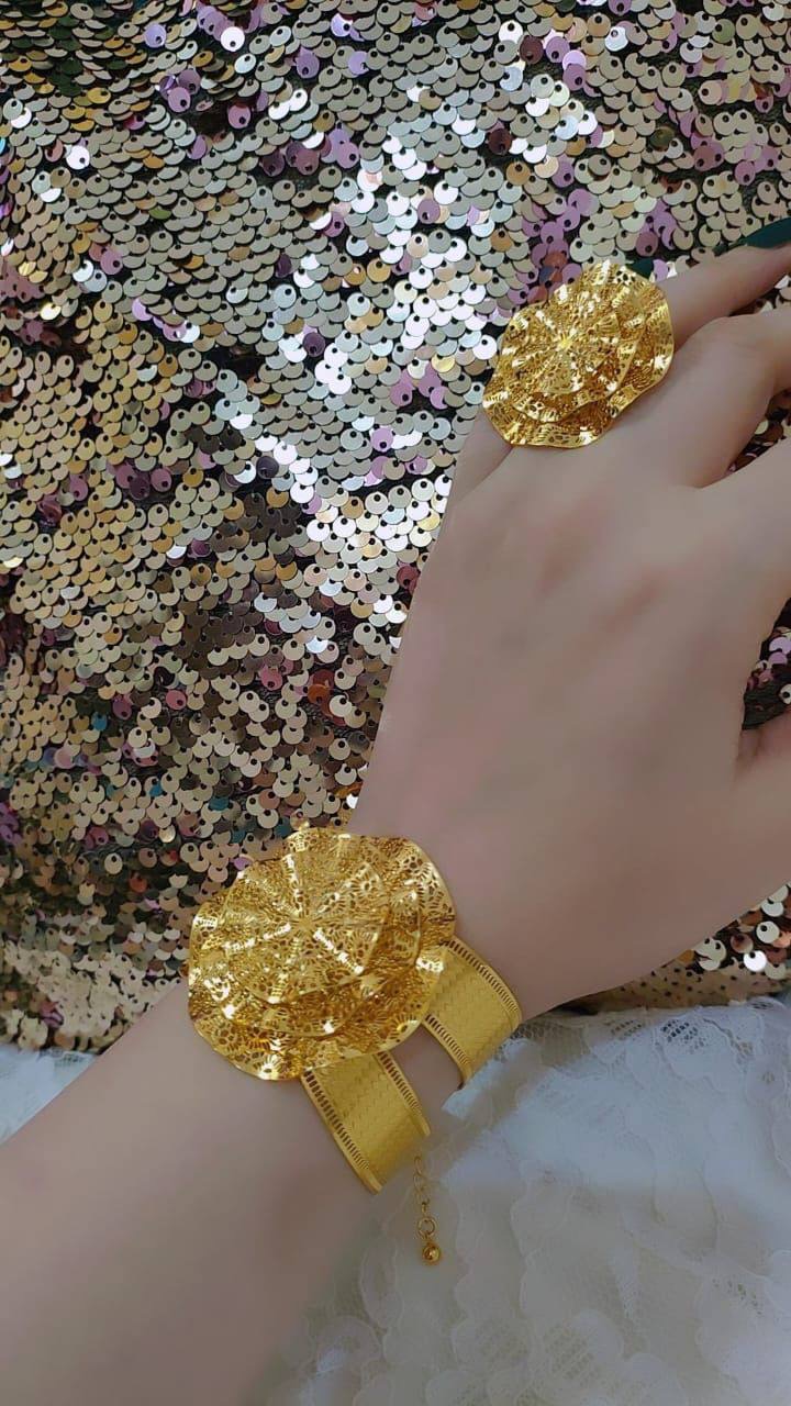 Gold Filigree Cuff Bracelets